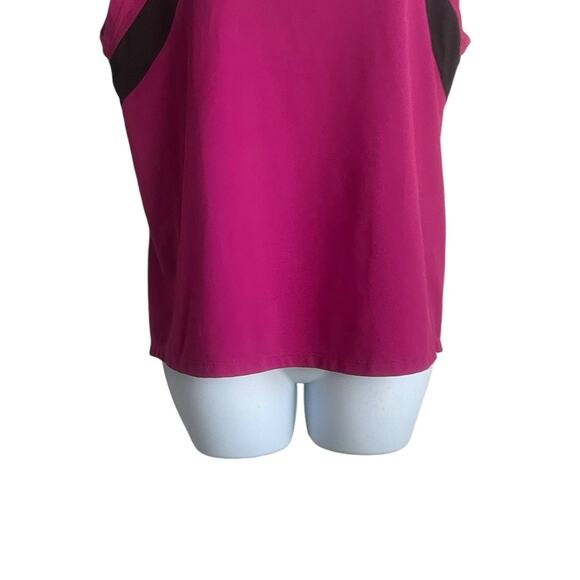 Nike Women Top L Fuchsia Stretch Activewear Textured Sporty Running Walk Gym - Picture 5 of 8